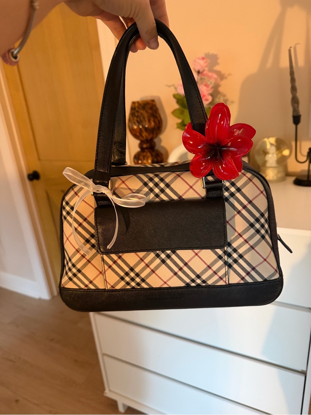 Vintage Burberry Black and Beige